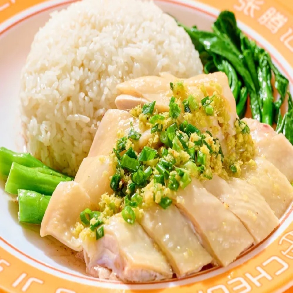 姜葱白切鸡饭